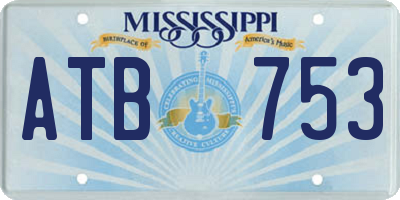 MS license plate ATB753