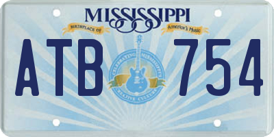MS license plate ATB754