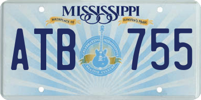 MS license plate ATB755