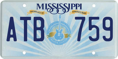 MS license plate ATB759