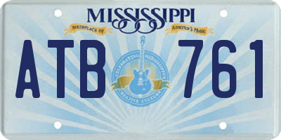 MS license plate ATB761
