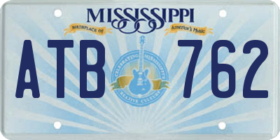 MS license plate ATB762
