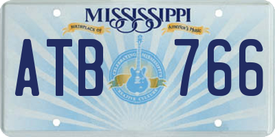 MS license plate ATB766