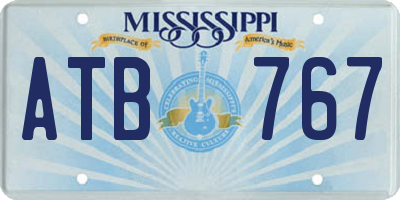 MS license plate ATB767