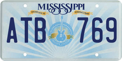 MS license plate ATB769