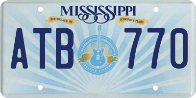 MS license plate ATB770