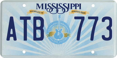 MS license plate ATB773