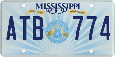 MS license plate ATB774