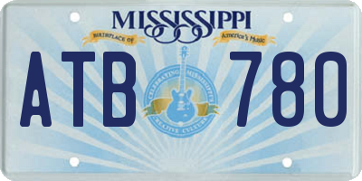 MS license plate ATB780