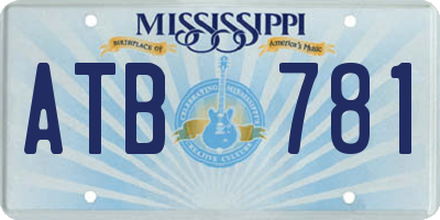 MS license plate ATB781