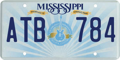 MS license plate ATB784