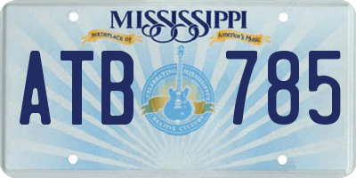 MS license plate ATB785
