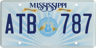 MS license plate ATB787