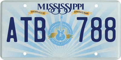 MS license plate ATB788