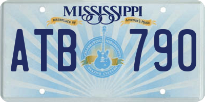MS license plate ATB790