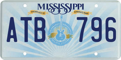 MS license plate ATB796