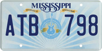 MS license plate ATB798