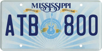 MS license plate ATB800