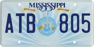 MS license plate ATB805