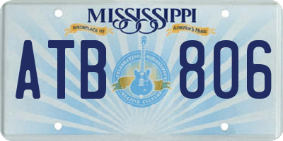 MS license plate ATB806