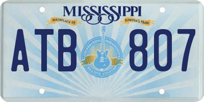MS license plate ATB807