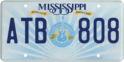 MS license plate ATB808