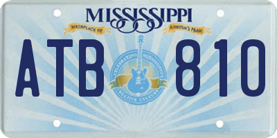 MS license plate ATB810