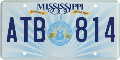 MS license plate ATB814
