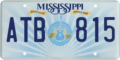 MS license plate ATB815