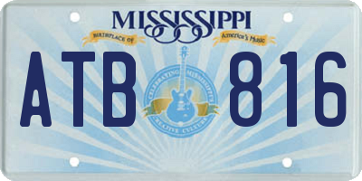MS license plate ATB816