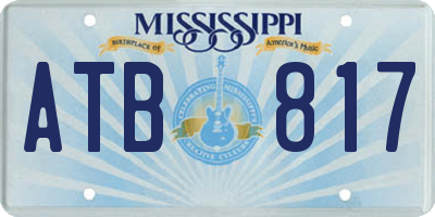MS license plate ATB817