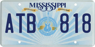 MS license plate ATB818