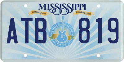 MS license plate ATB819