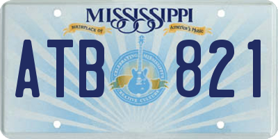 MS license plate ATB821