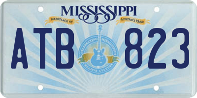 MS license plate ATB823