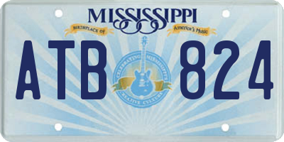 MS license plate ATB824