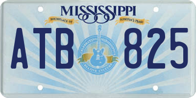 MS license plate ATB825