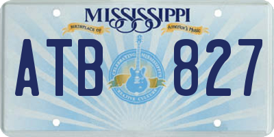 MS license plate ATB827