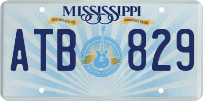 MS license plate ATB829