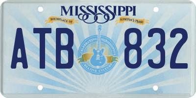 MS license plate ATB832