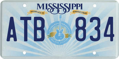 MS license plate ATB834