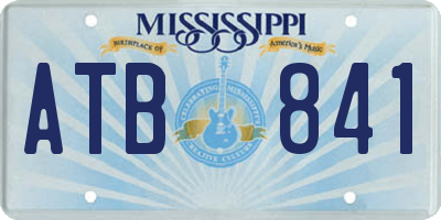 MS license plate ATB841