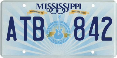 MS license plate ATB842
