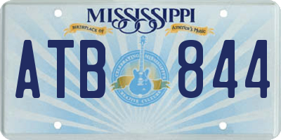 MS license plate ATB844