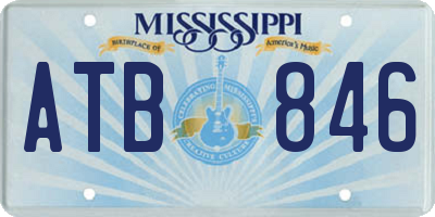 MS license plate ATB846