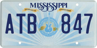MS license plate ATB847