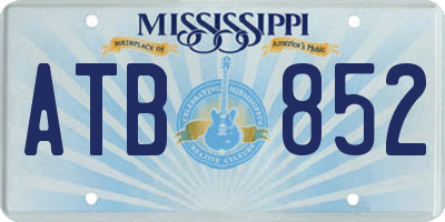 MS license plate ATB852