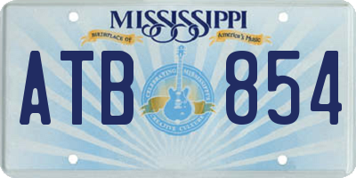 MS license plate ATB854