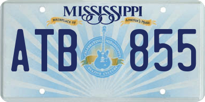 MS license plate ATB855