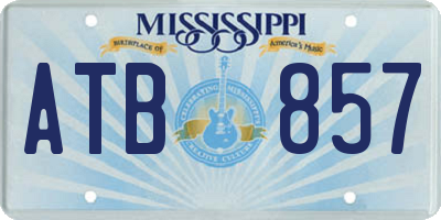 MS license plate ATB857